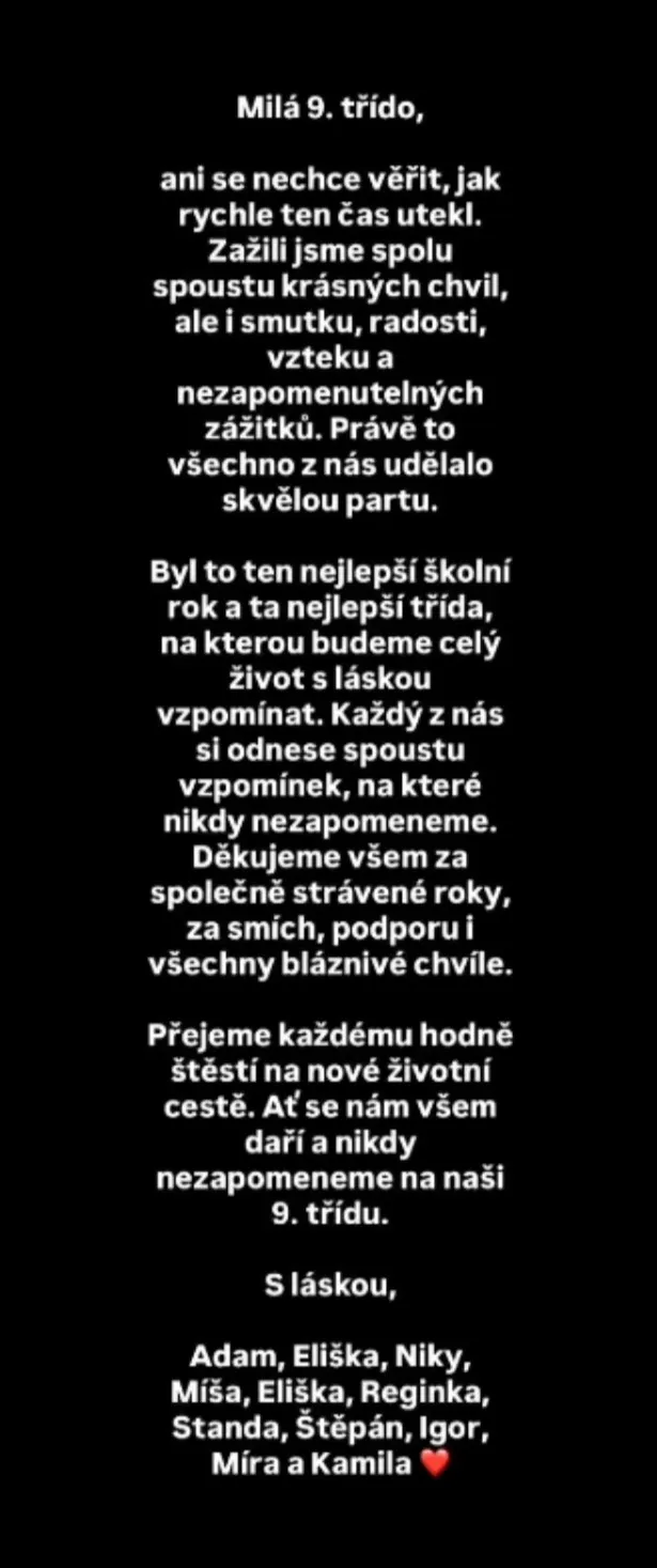 VYSVĚDČENÍ a ROZLOUČENÍ